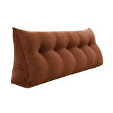 Triangular Reading Pillow Headboard Backrest Corduroy(100% Cotton)— Coffee